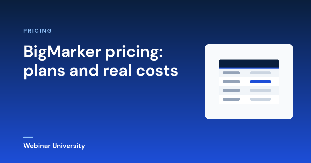 BigMarker pricing: plans and real costs
