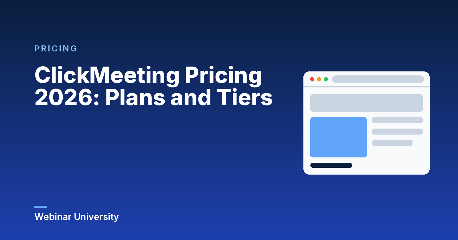 ClickMeeting Pricing 2026: Plans and Tiers