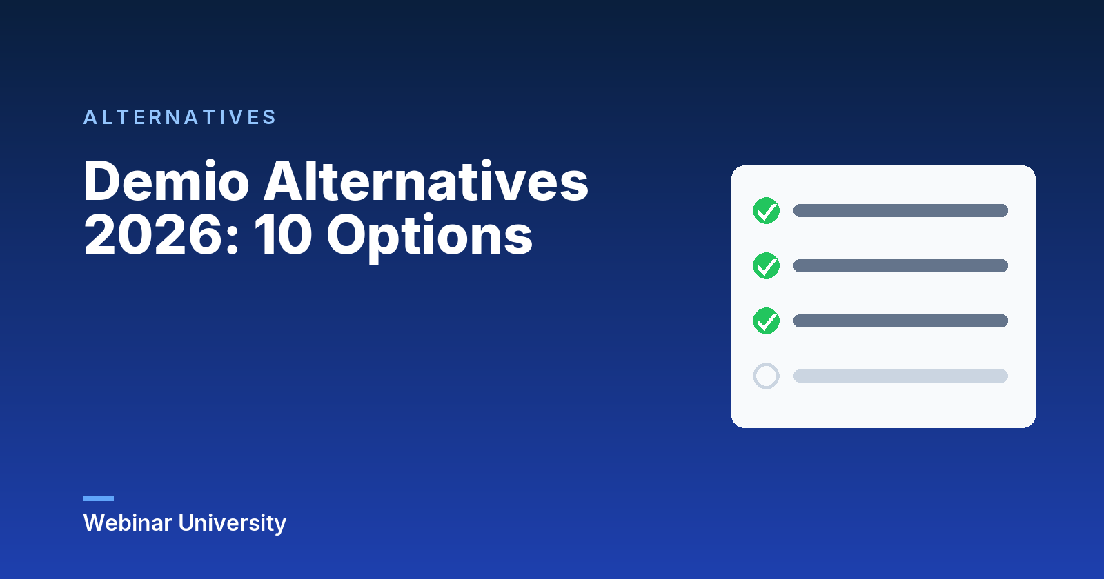 Demio Alternatives 2026: 10 Options