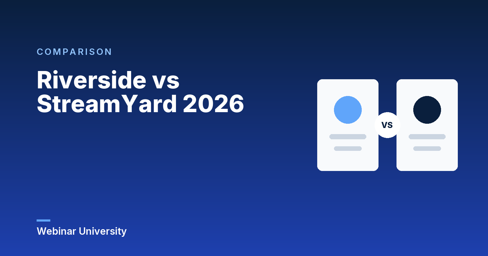 Riverside vs StreamYard 2026