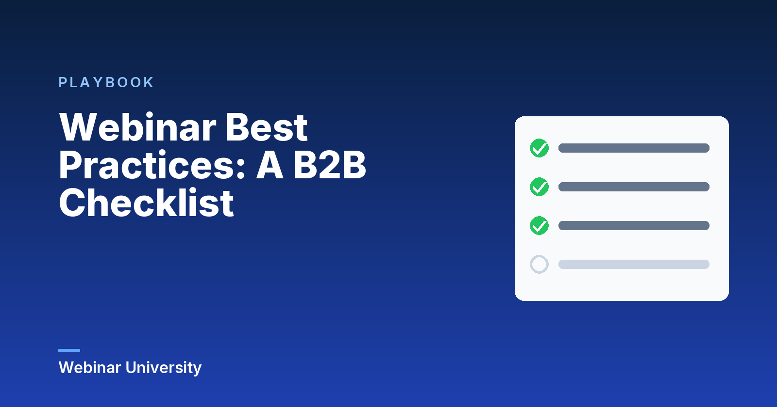 Webinar Best Practices: A B2B Checklist