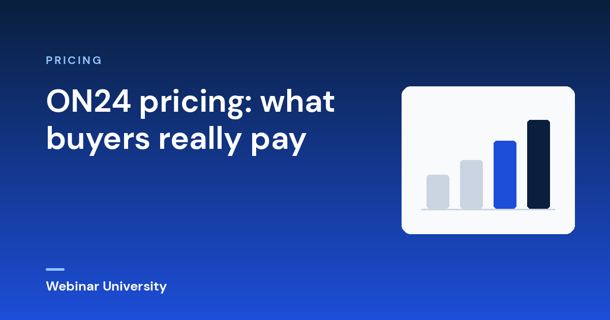 ON24 pricing: what buyers really pay