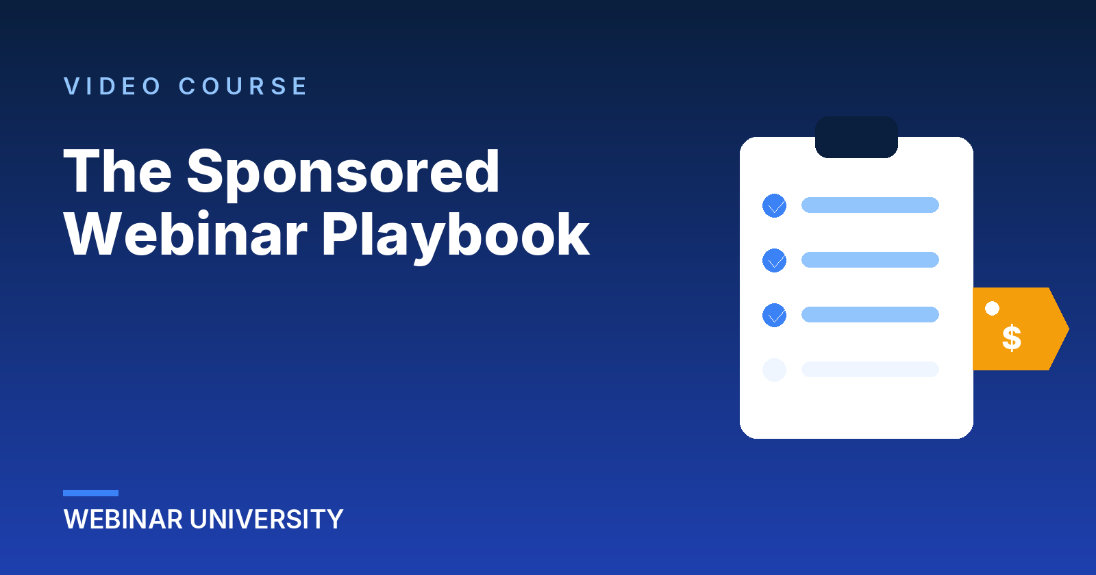 The Sponsored Webinar Playbook course cover