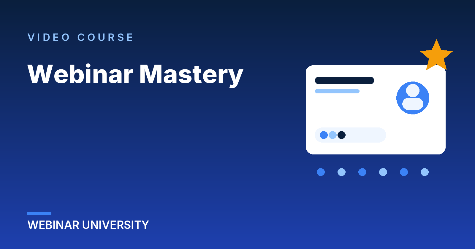 Webinar Mastery course cover